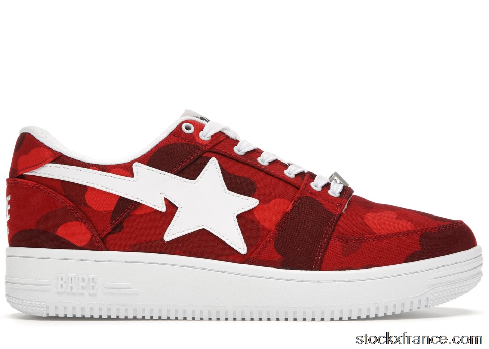 A Bathing Ape Bape Sta Low Camo Red