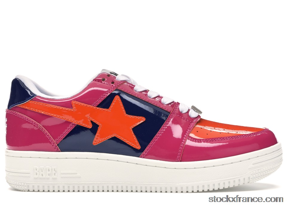 A Bathing Ape Bape Sta Low Color Block Pink Orange Navy