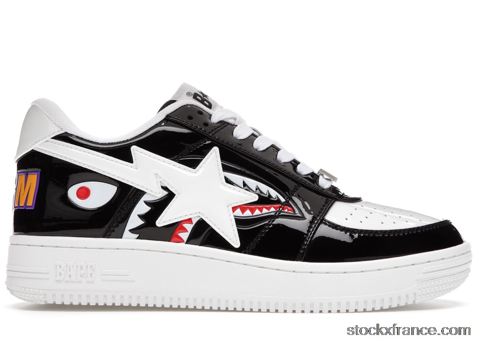 A Bathing Ape Bape Sta Low Color Block Shark Black