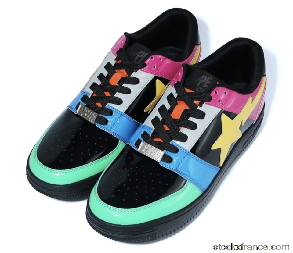 A Bathing Ape Bape Sta Low Crazy Black 1G80191012 BLK