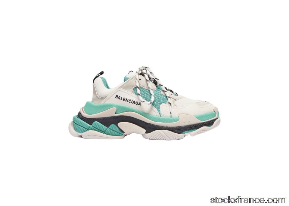 Balencaiga Triple S White Grey Turquoise (W) 524039W09OH3005