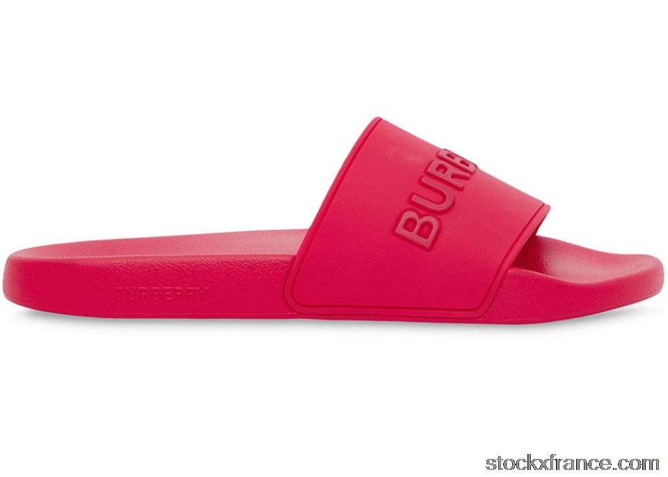 Burberry Embossed Logo Slides Bright Red 80417371
