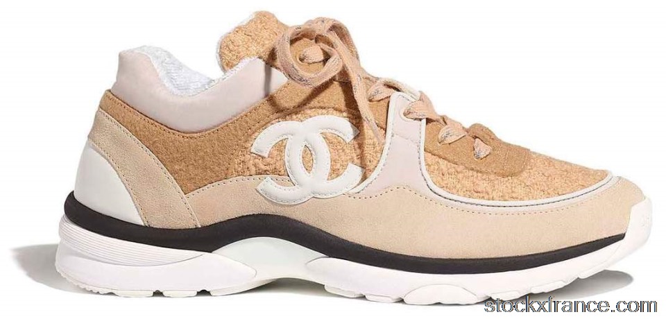 Chanel Low Top Trainer CC Beige Wool (W)