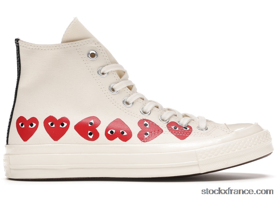 Converse Chuck Taylor All-Star 70 Hi Comme des Garcons Play Multi-Heart White 162972C