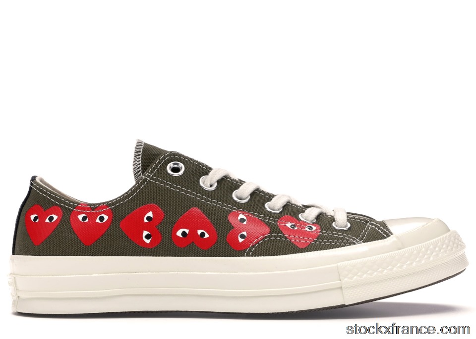 Converse Chuck Taylor All-Star 70 Ox Comme des Garcons Multi Heart Green 162976C