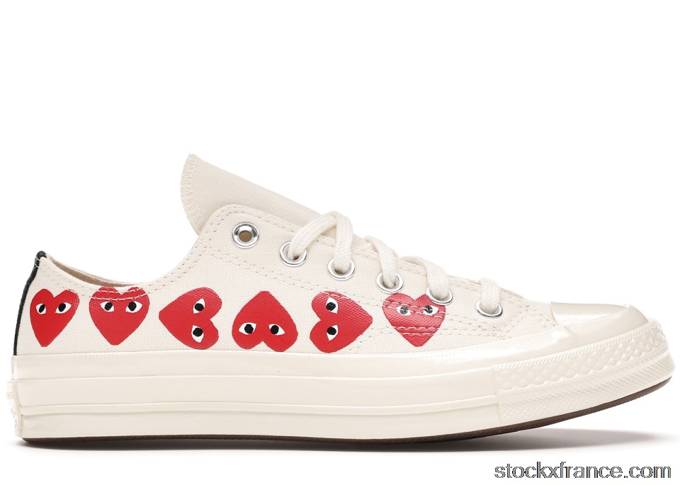 Converse Chuck Taylor All-Star 70 Ox Comme des Garcons Play Multi-Heart White 162975C