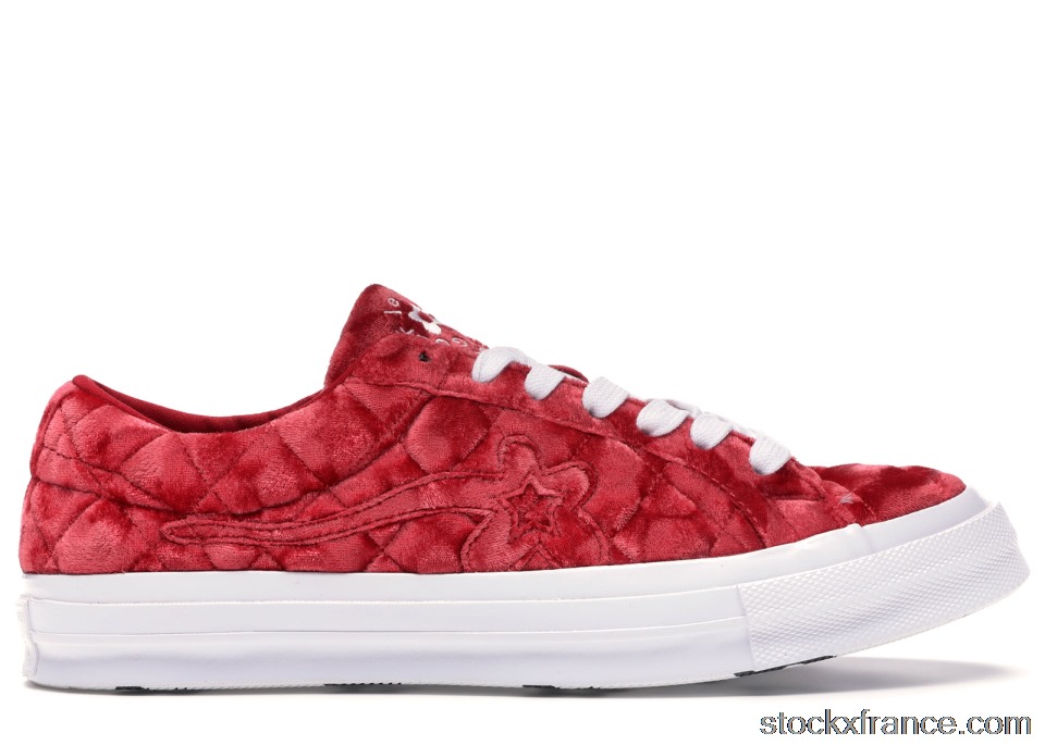 Converse One Star Ox Golf Le Fleur TTC Quilted Velvet Barbados Cherry 165598C