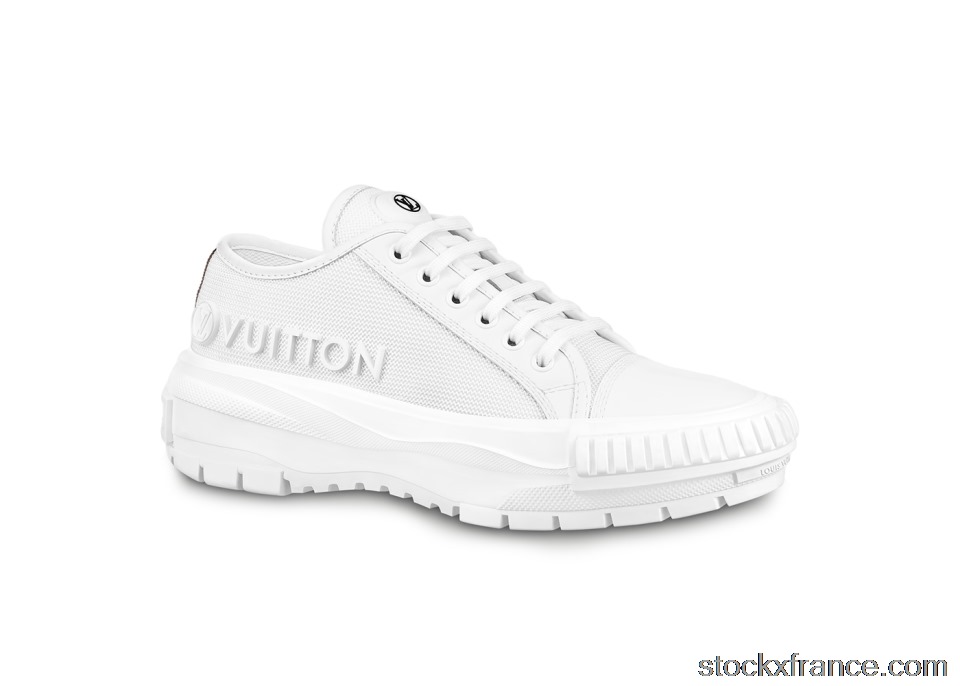 Louis Vuitton Squad Low Vuitton Logo Rubber Patch Logo Techinical Mesh White White (W) 1A9RON