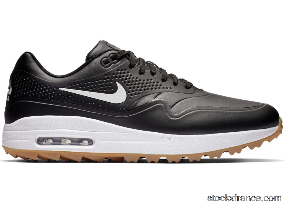 Nike Air Max 1 Golf Black Gum White Swoosh AQ0863-001WHITESWOOSH