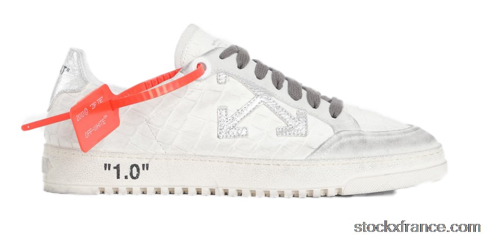 OFF-WHITE 2.0 Low Silver Crocodile FW19 OMIA042F19D680370191