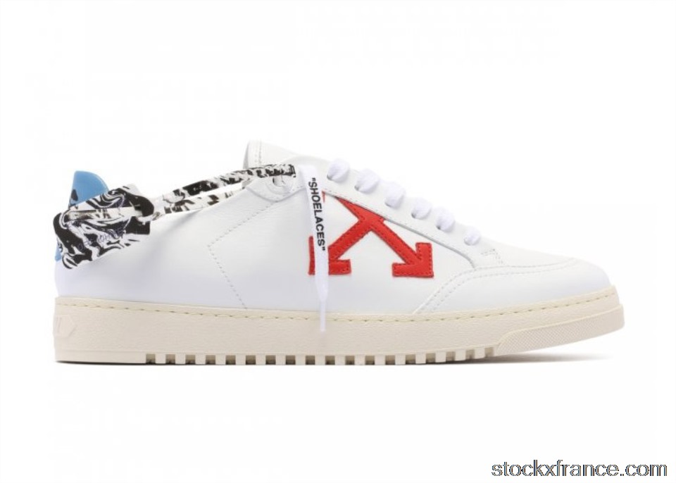 OFF-WHITE 2.0 Low Top White Red Arrow SS21 OMIA042R21LEA0020125