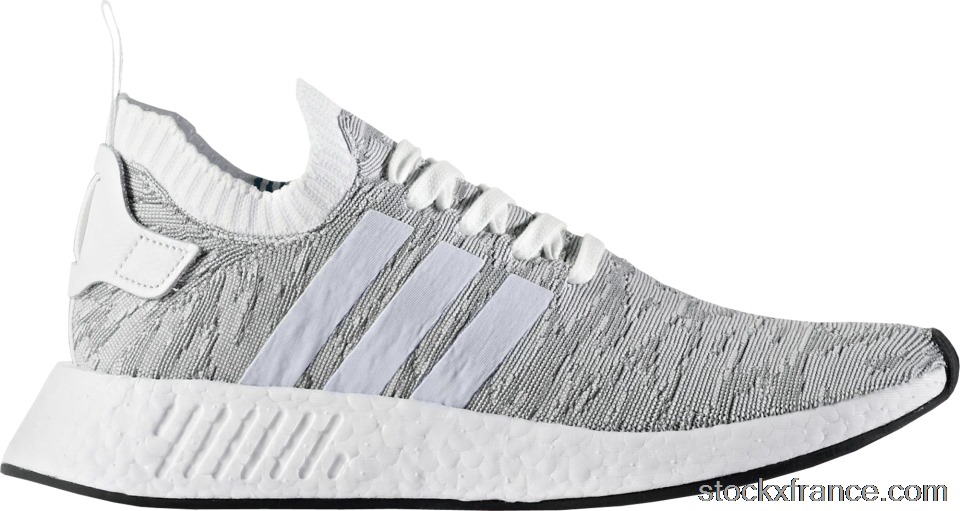 adidas NMD R2 Primeknit White Black BY9410