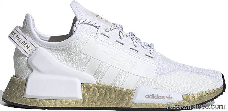 adidas NMD V2 Cloud White Gold Metallic (W) FW5450