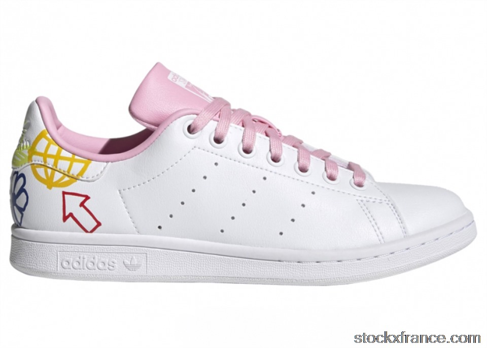 adidas Stan Smith Doodle White Pink (W) FX5680