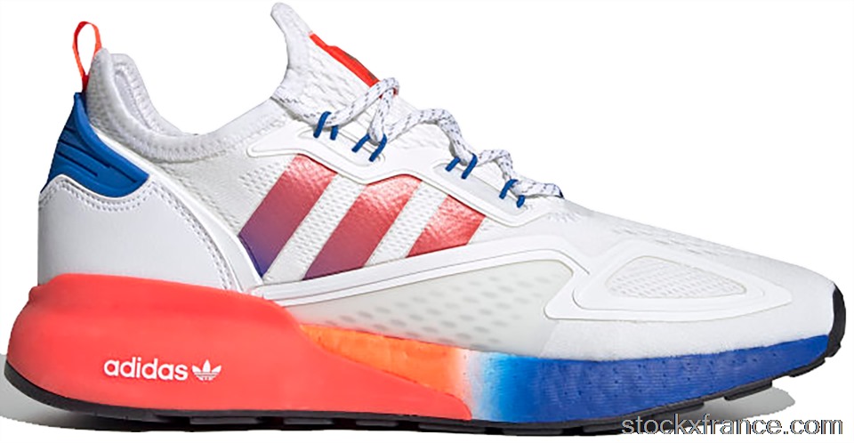 adidas ZX 2K Boost White Solar Red Blue FV9996